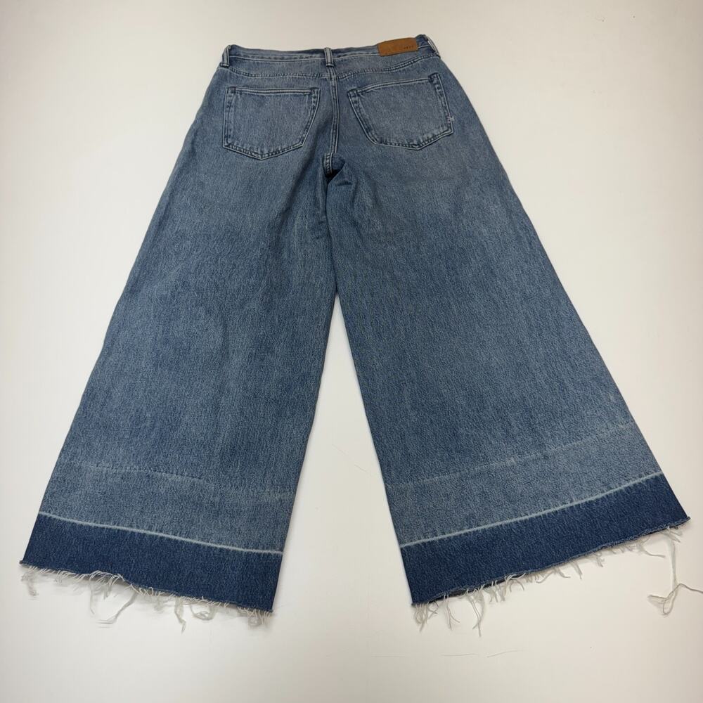 Womens AE77 American Eagle Super Wide Leg Jeans 27 Short Wash Blue Baggy Y2K - Picture 11 of 11